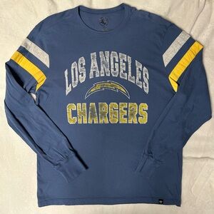 47 Los Angeles Chargers Blue and Yellow Long Sleeve Shirt